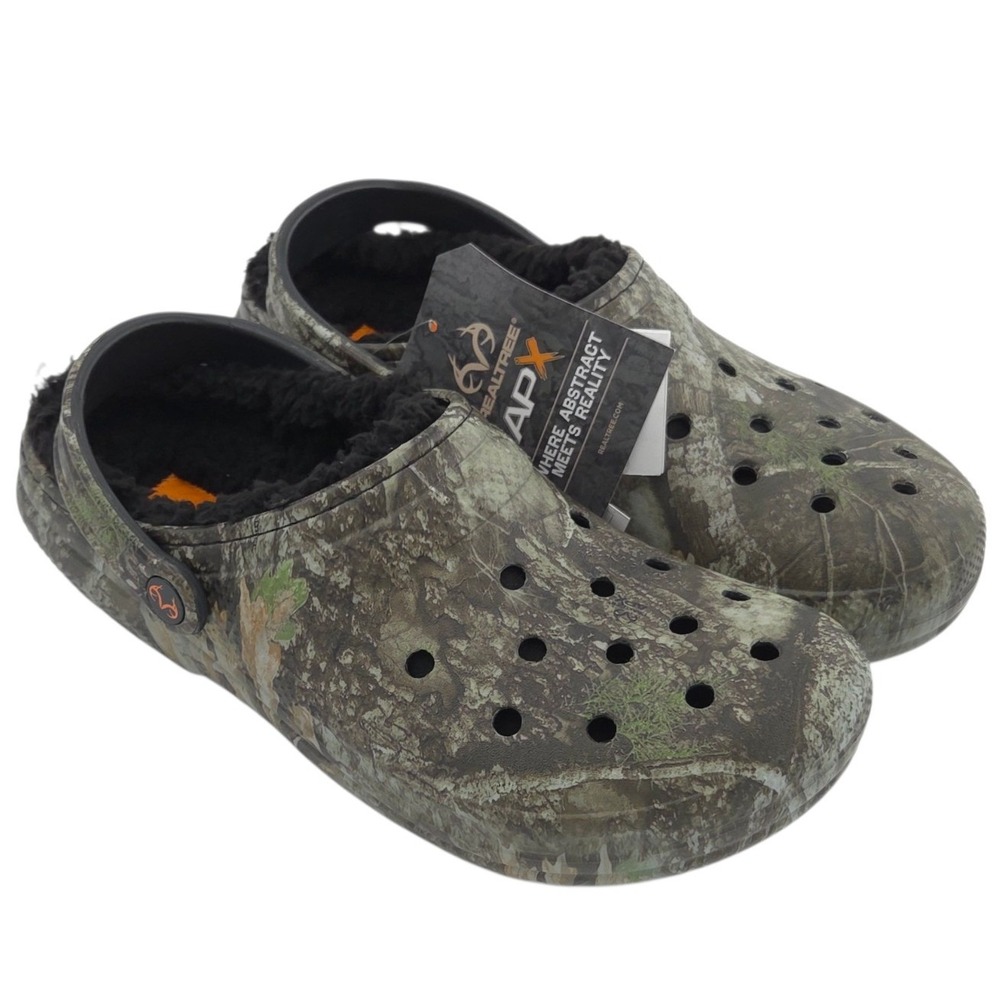 Crocs Realtree APX Lined Classic Camo Clog Mens 9‎ Women 11 Camo Green NEW